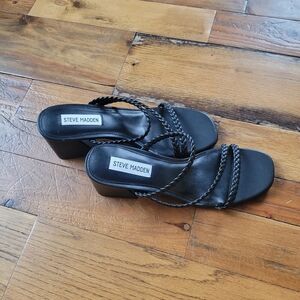 Steve Madden | Women's Black Strappy Heels | Size 7.5